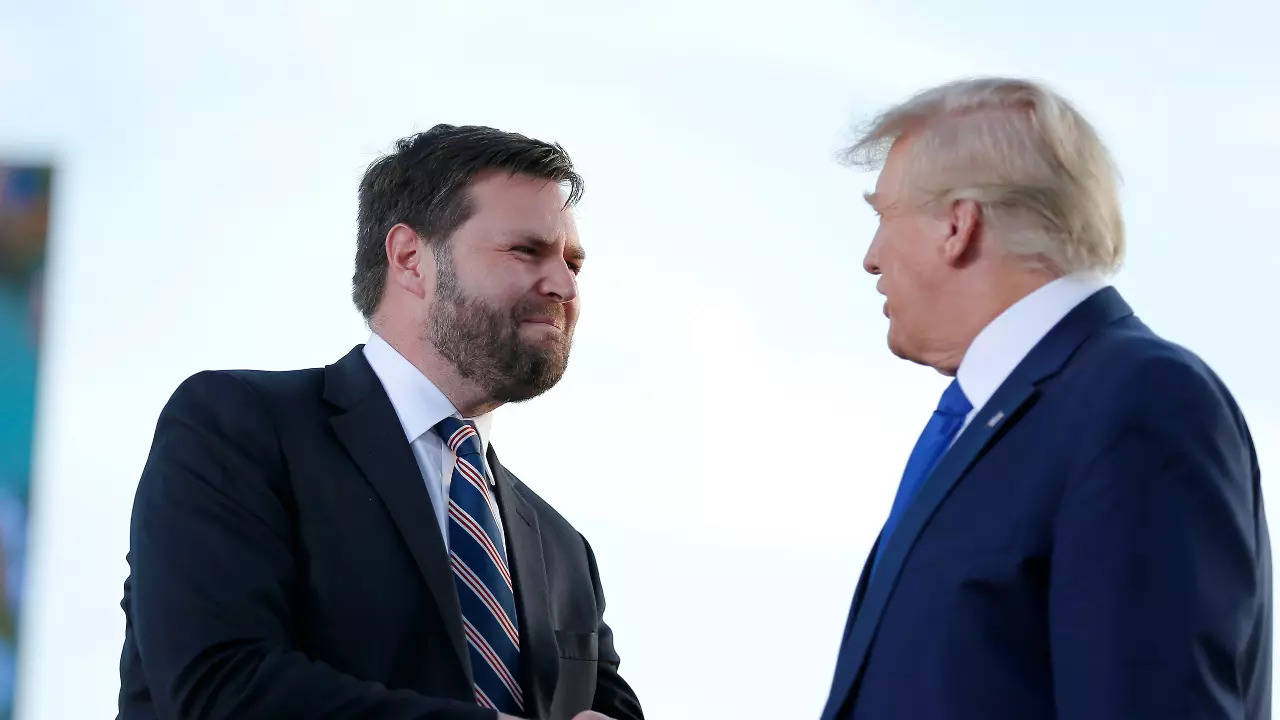 File photo of  Senate candidate JD Vance with former US President Donald Trump (AP)