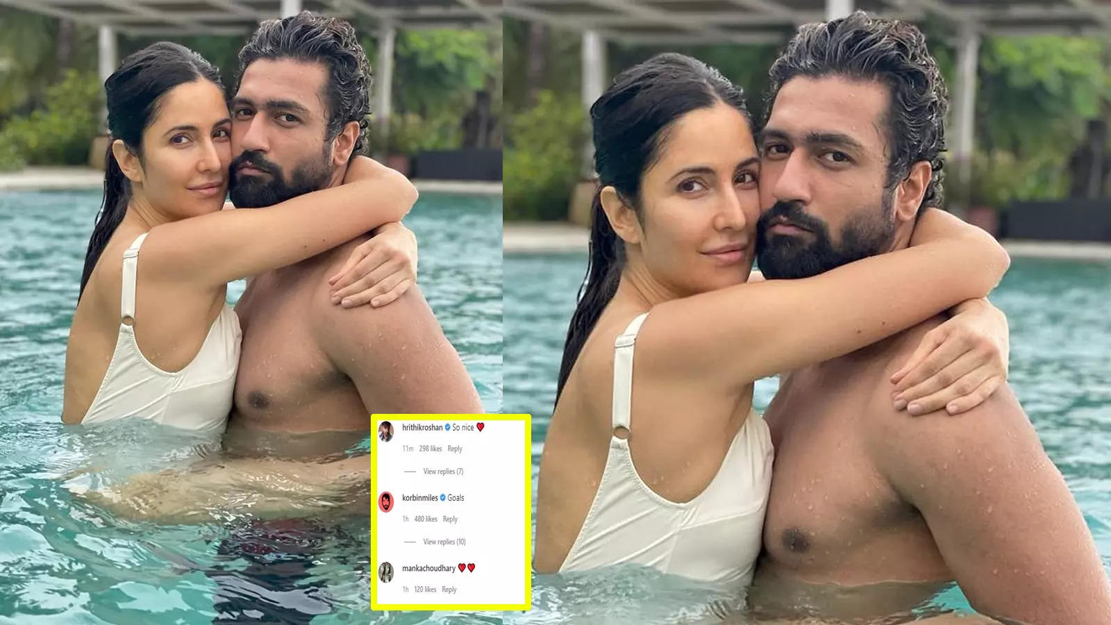 First Time Katrina Kaif Sex Videos - Katrina Kaif plays the possessive wife in steamy new pool pic with Vicky  Kaushal | Hindi Movie News - Times of India
