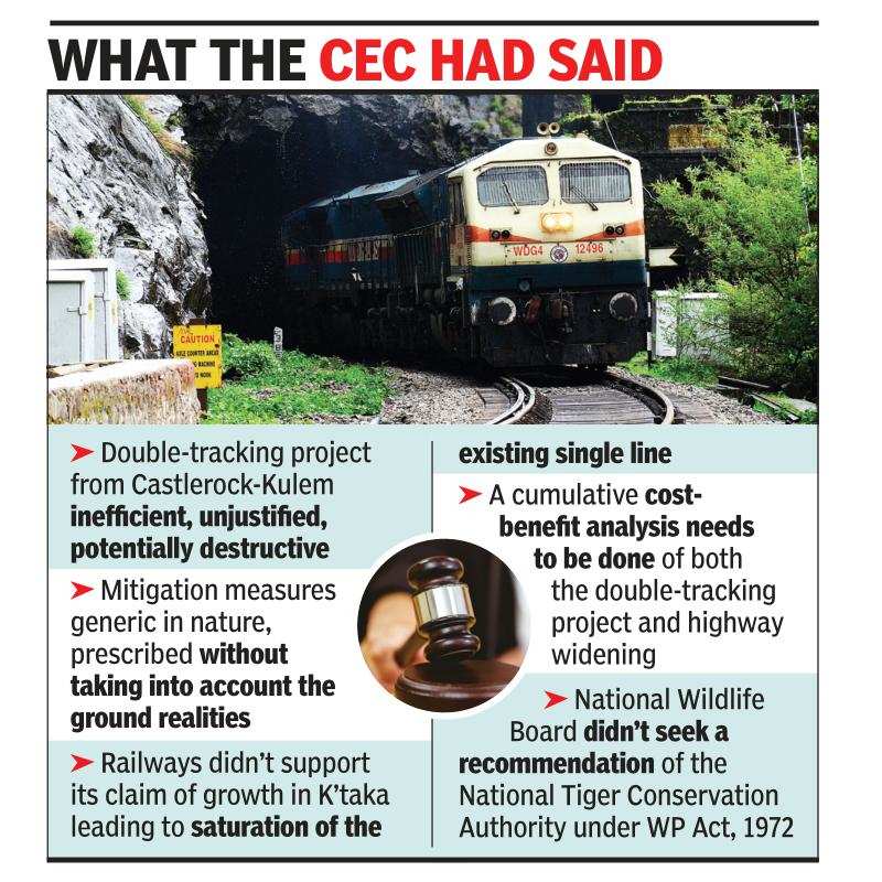 The CEC also raised doubts about capacity enhancement of the double-track when it is proposed to be built parallel to the existing “equally inefficient track again with a steep 1:37 gradient”