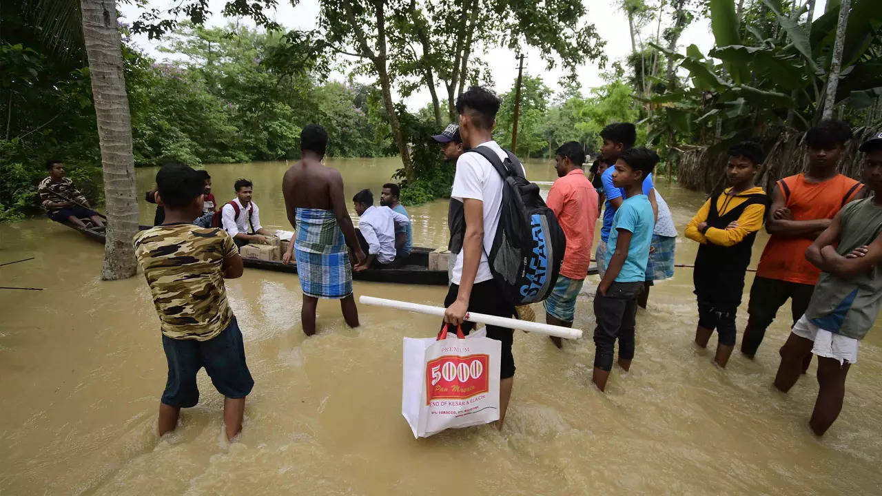 8 killed, lakhs hit by North East floods, landslides | India News - Times  of India