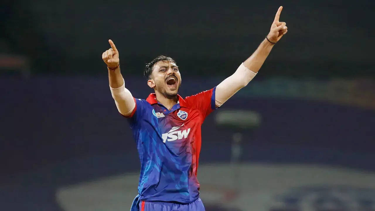Axar Patel: Delhi Capitals' Axar Patel becomes 9th spinner to scalp 100  wickets | Cricket News - Times of India
