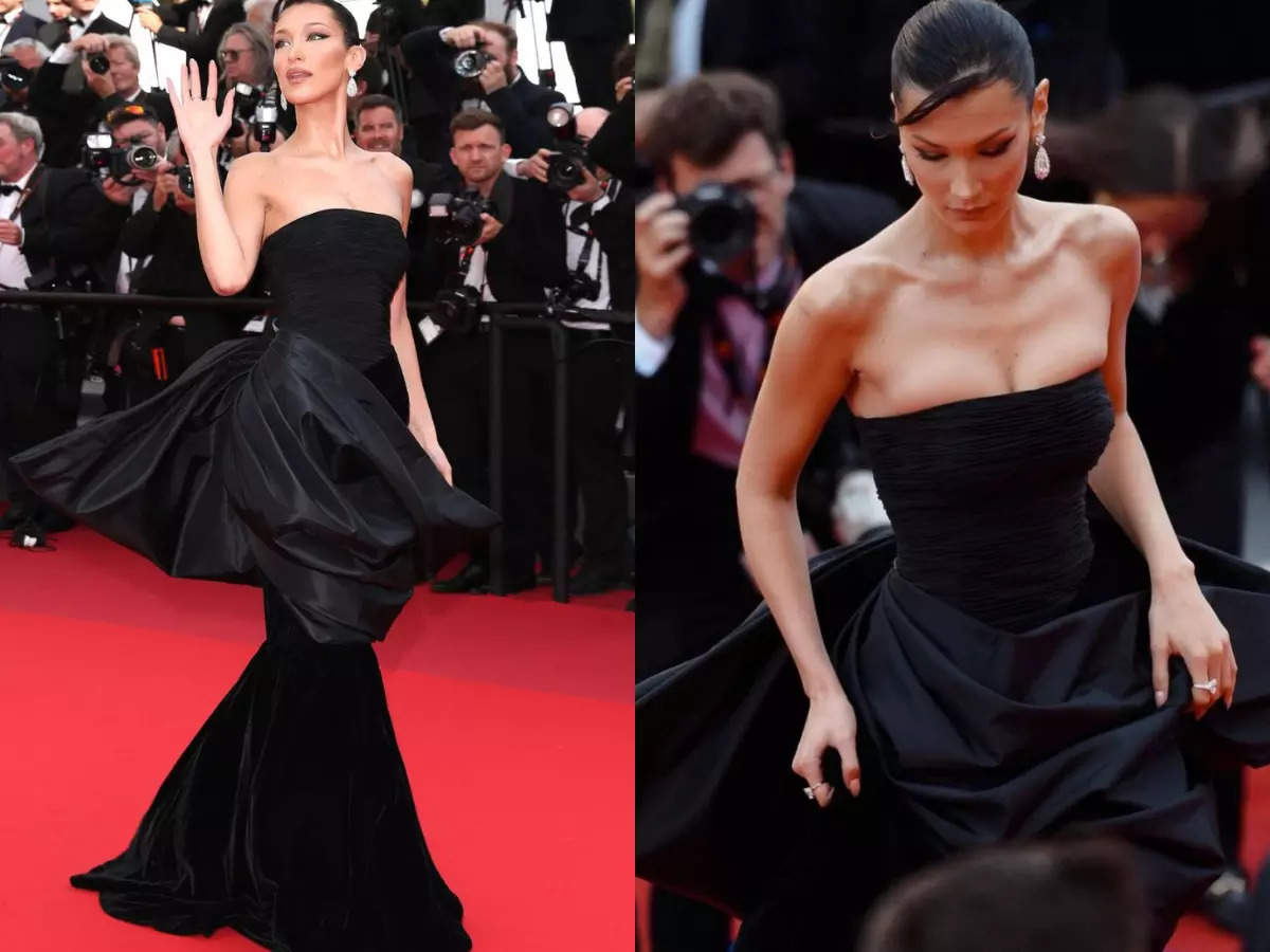 Bella Hadid wore a 1987 Versace gown at Cannes - Times of India
