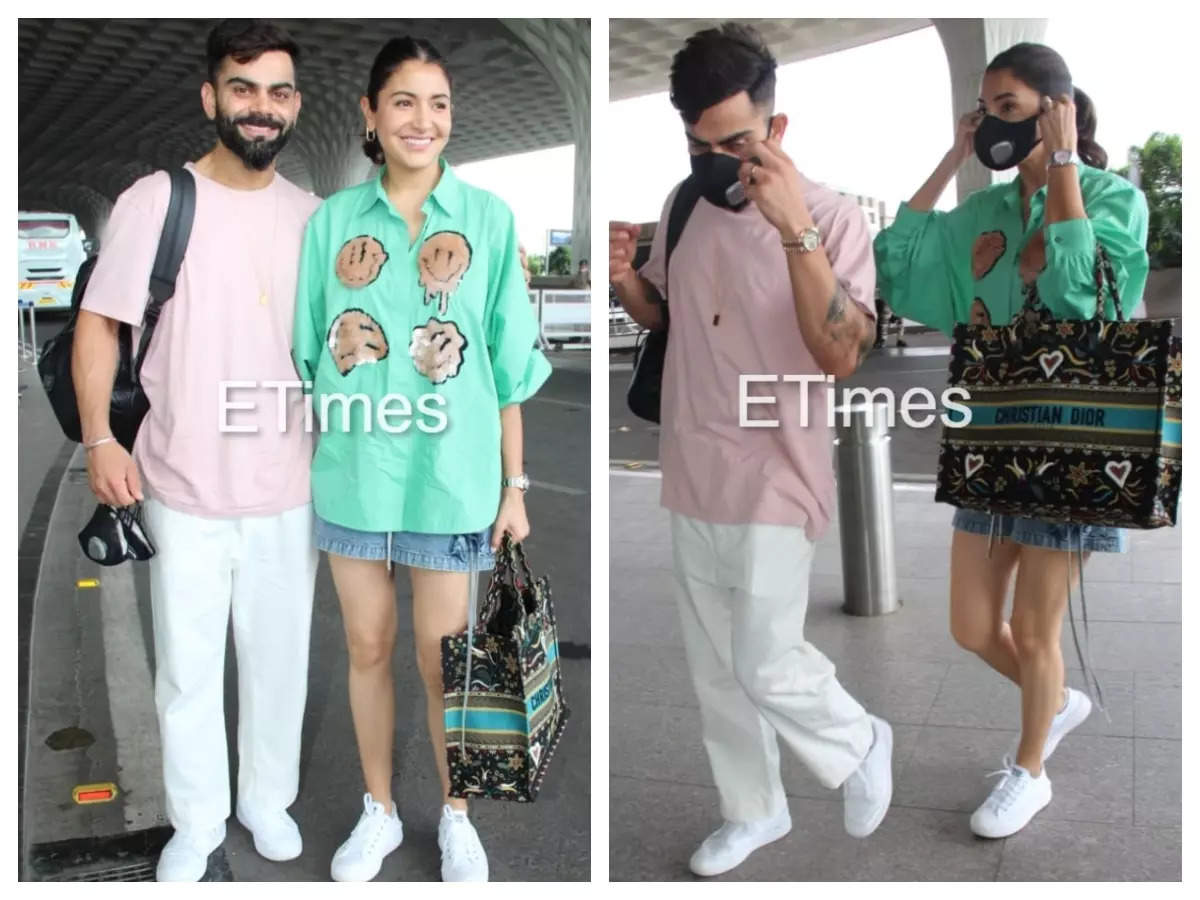 Anushka Sharma and Virat Kohli in Puma x Ami are all love and chic; Check  out the cost of her waist bag