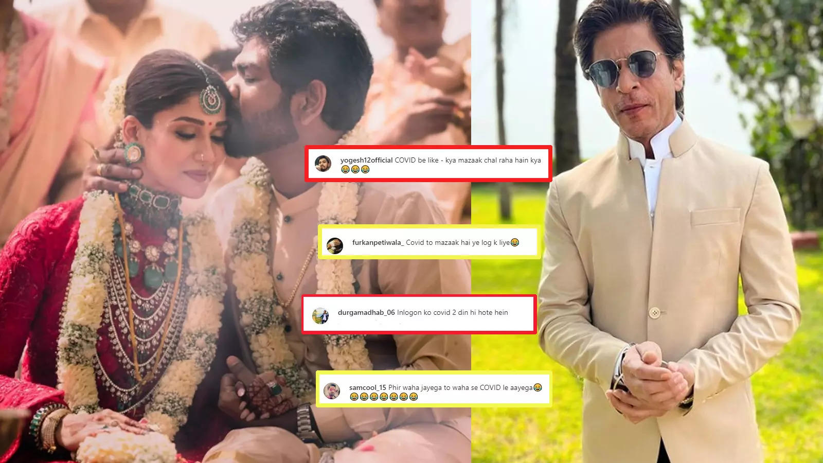 Shah Rukh Khan gets trolled for attending Nayanthara-Vignesh Shivan's  wedding 4 days after testing COVID-19 positive, netizens say 'Inlogon ko  covid 2 din hi hote hain' | Entertainment - Times of India Videos