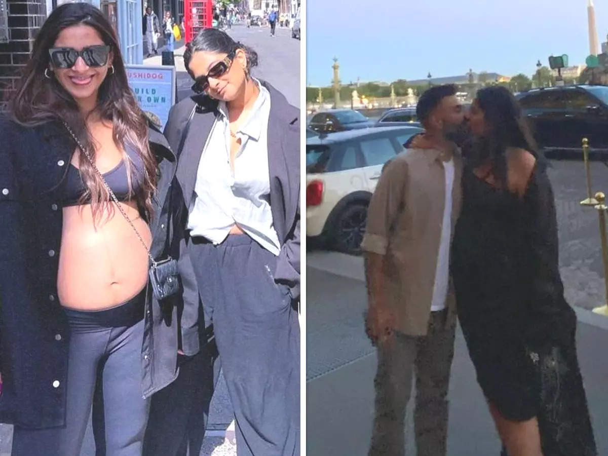 Sonam Kapoor and husband Anand Ahuja share passionate kiss on the streets of Paris | Hindi Movie News - Bollywood - Times of India