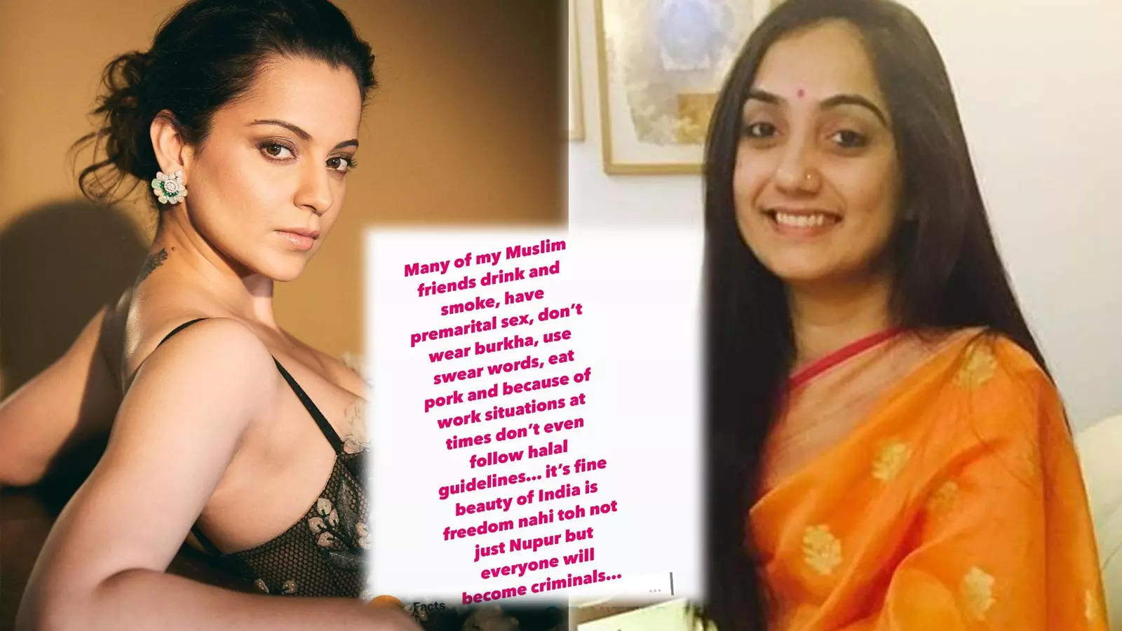 Prophet remarks! Kangana Ranaut defends Nupur Sharma again Many of my Muslim friends drink, smoke, have premarital s** picture