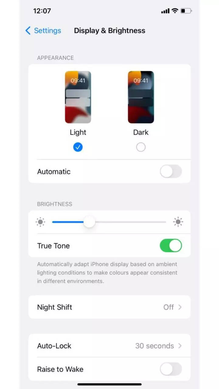 How to enable night shift on iPhone