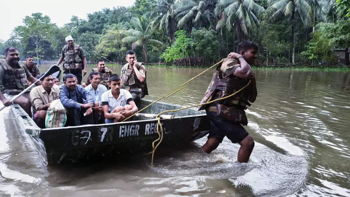 Indian Army launches flood relief operations in lower Assam (ANI)