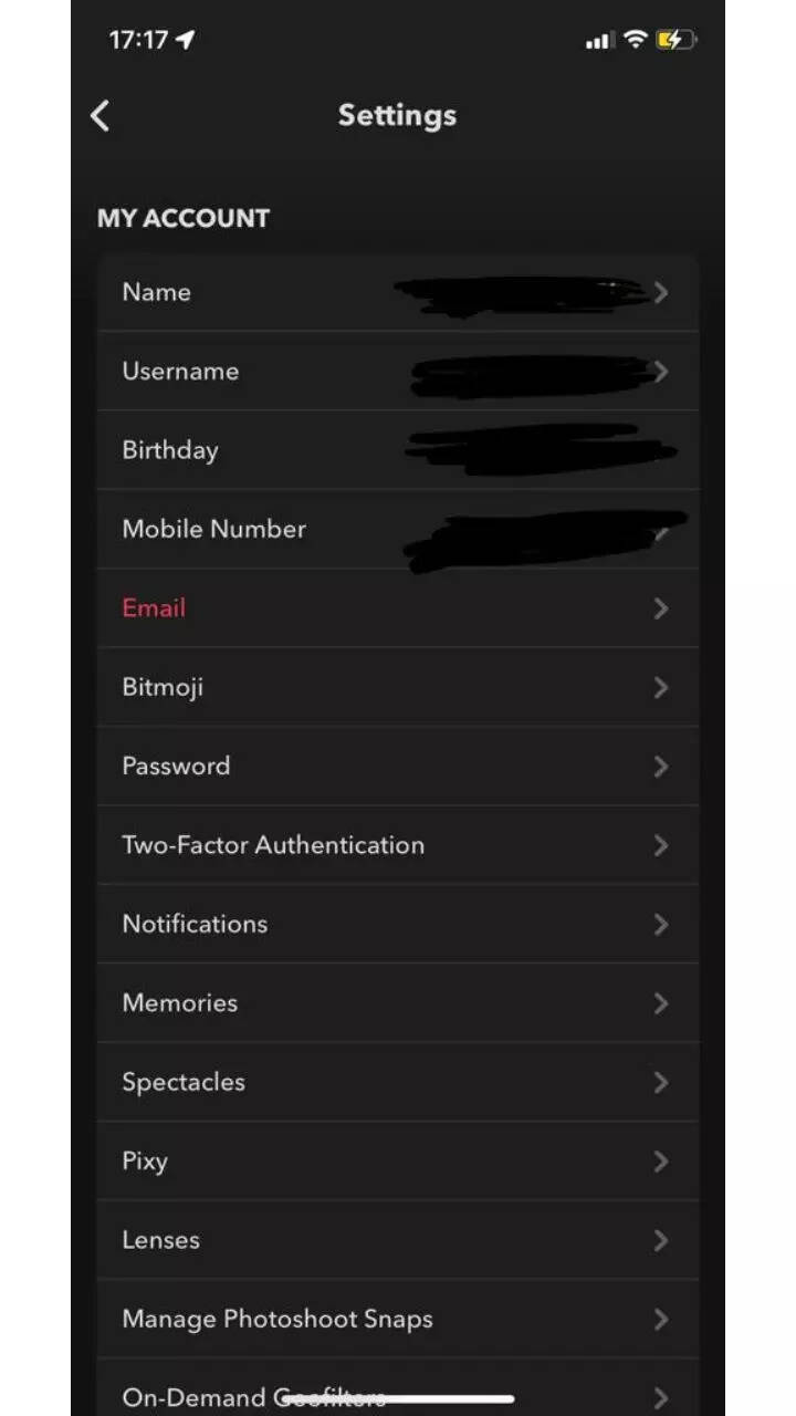 Snapchat How to change your Snapchat password