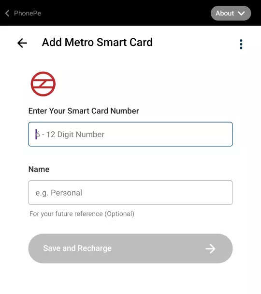 How to recharge your Delhi Metro Smart Card using  Pay
