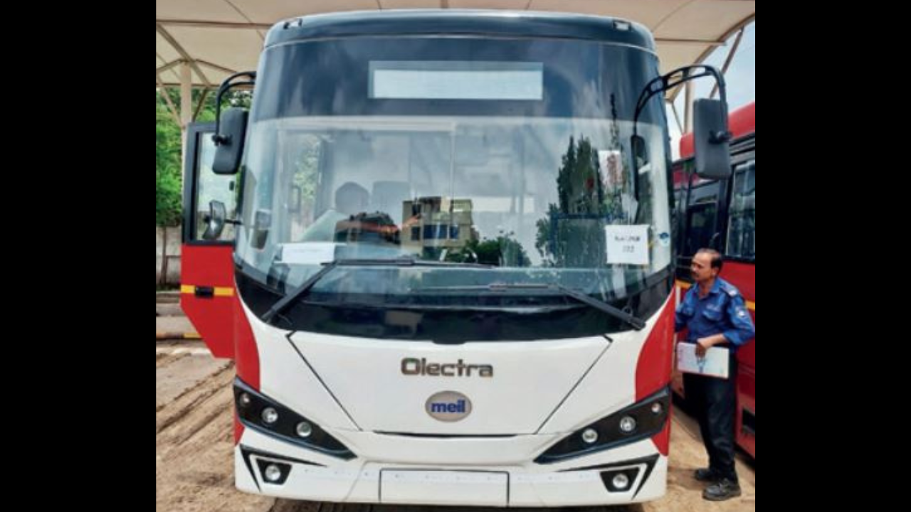 The e-buses arrived from Hyderabad on Friday