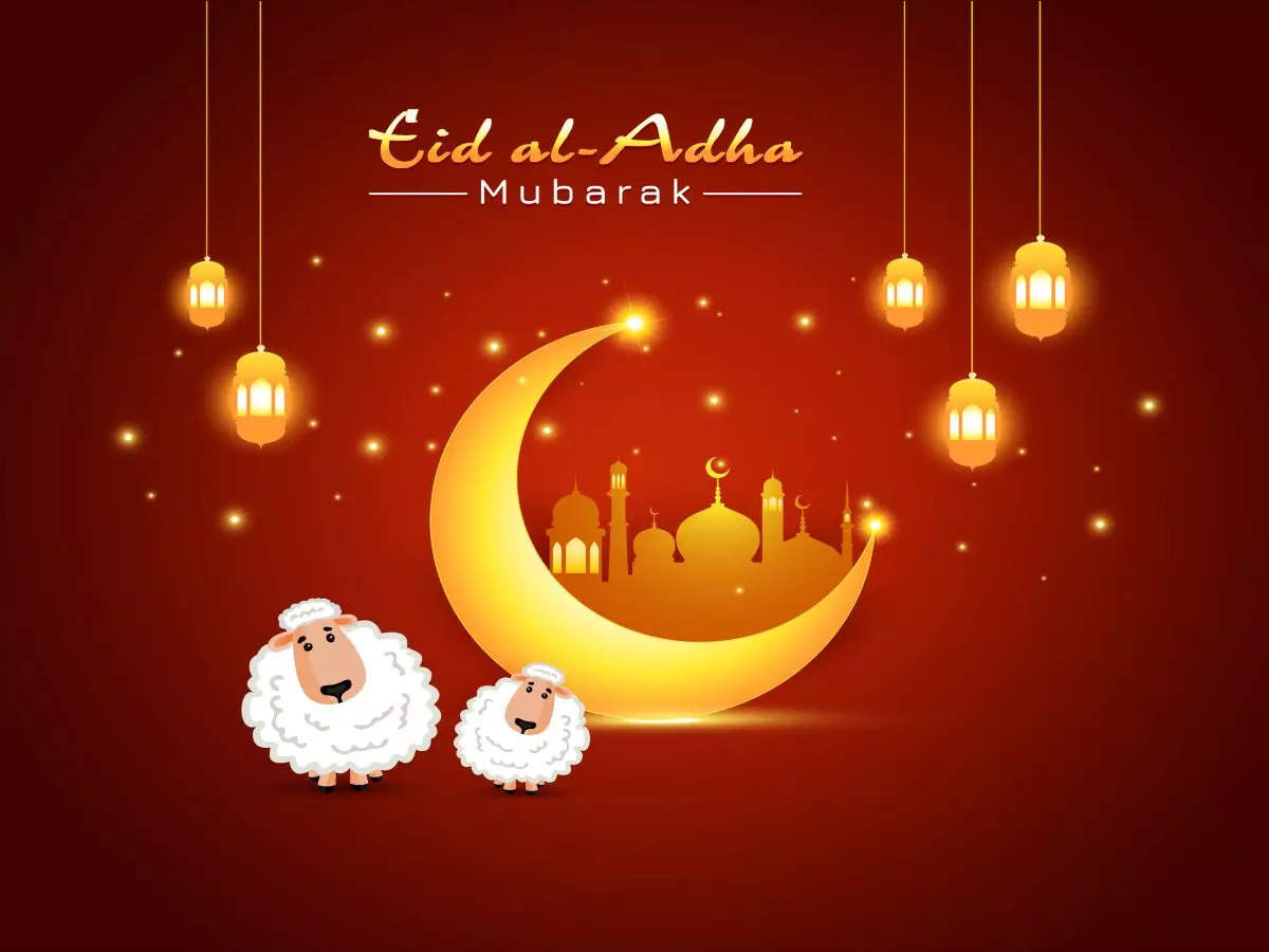 Eid Mubarak Wishes & Messages | Eid-ul-Adha Cards 2022: Best Bakrid Mubarak  wishes, messages and greeting card images to share with your friends | -  Times of India