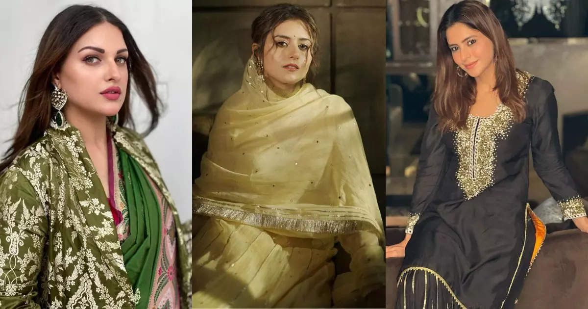 Himanshi Khurana Ridhi To Aamna Sharif Who Wore What On Eid Al Adha Times Of India 