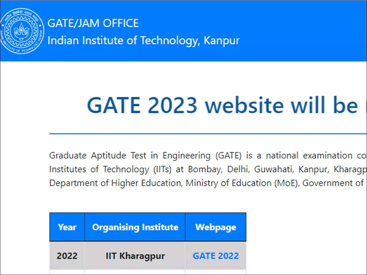 GATE Exam Date: GATE 2023 to be conducted in February by IIT ...