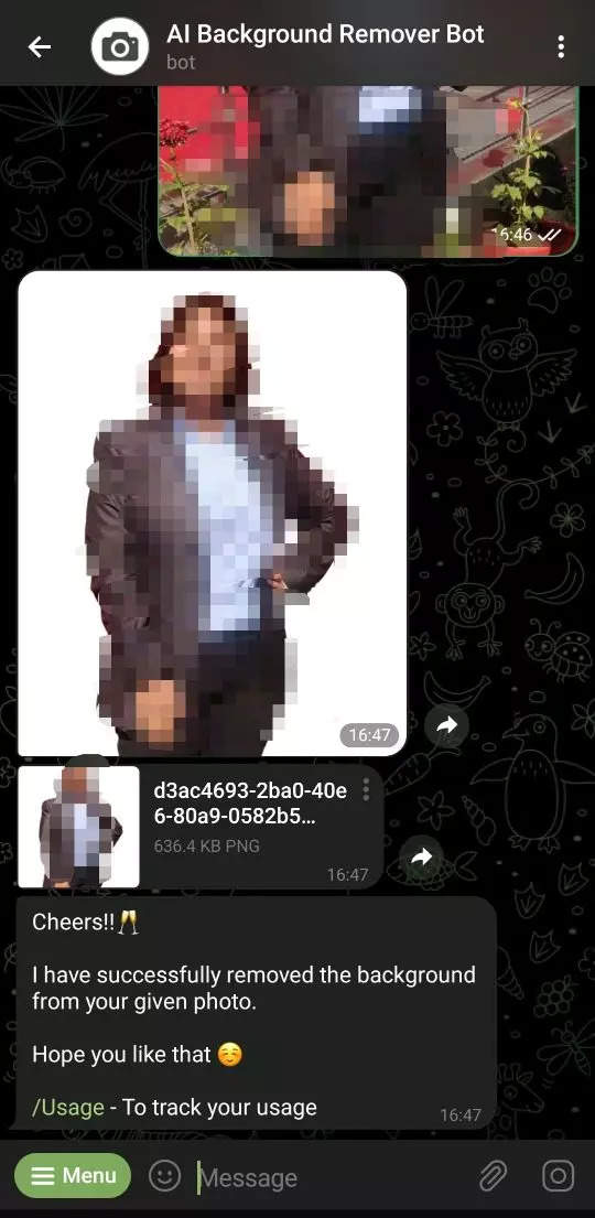 telegram: Here's how you can remove the background of an image using  Telegram