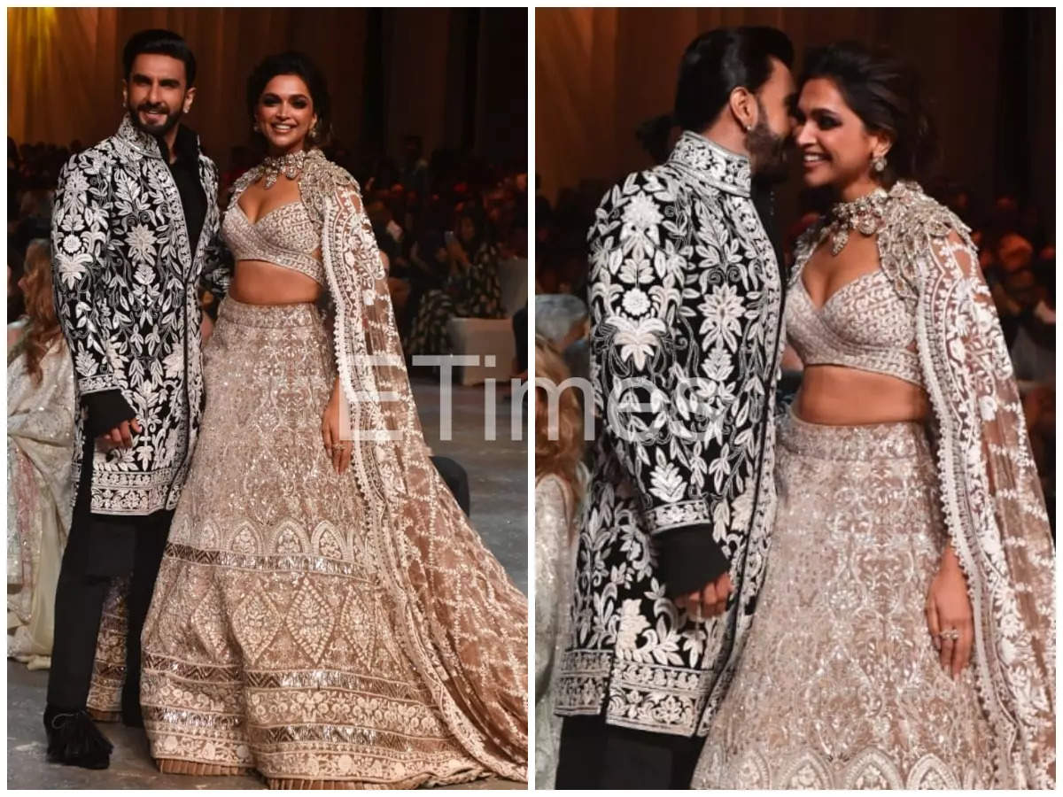 Ranveer Singh stole the show as he walked the ramp for Manish Malhotra in a  black and white sherwani Photo