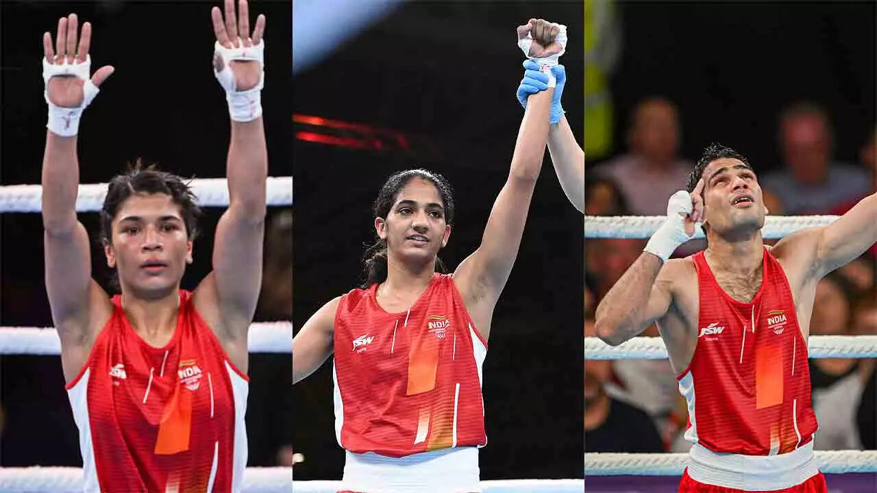 CWG 2022: Indian boxing trio storms into semifinals | Commonwealth Games  2022 News - Times of India