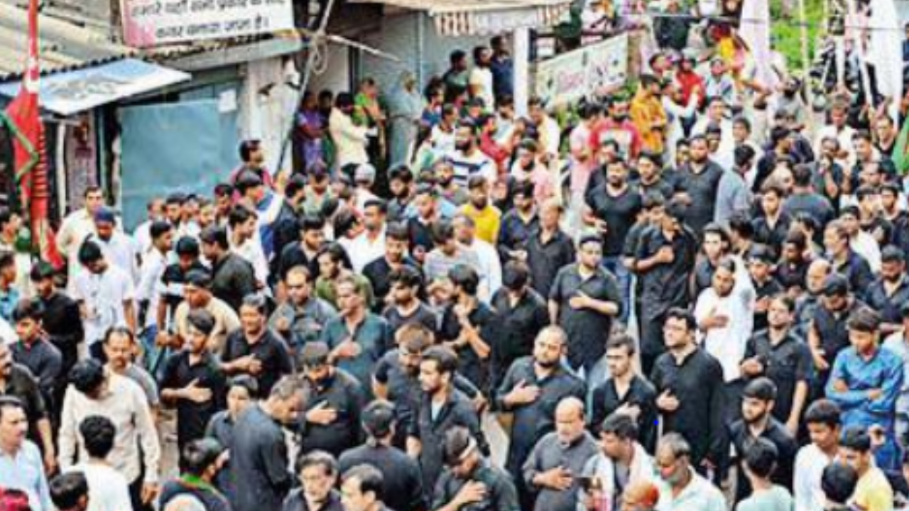 Muslims take out a religious procession on the occasion of Muharram in Ranchi on Tuesday