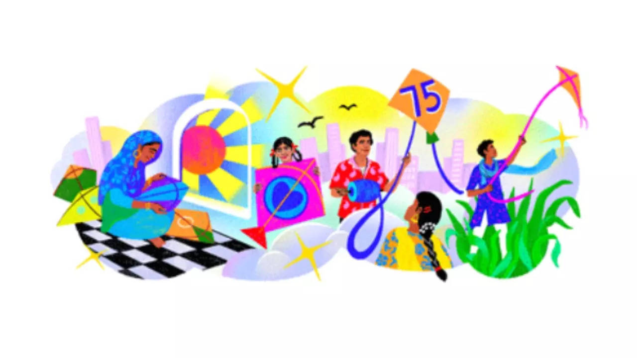 Independence Day 2022: Google doodle with kites symbolizes great heights  achieved by India in 75 years | India News - Times of India