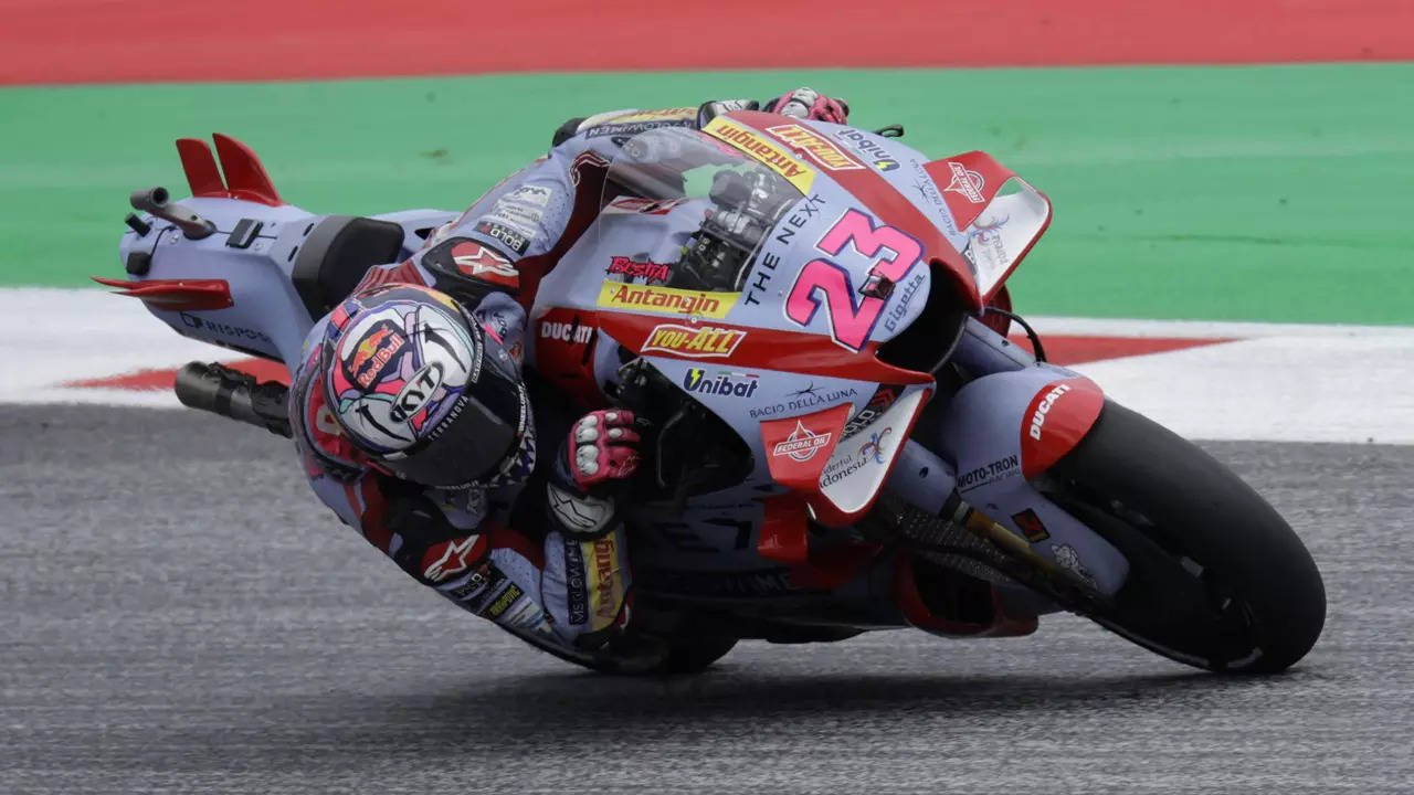 Gresini Racing MotoGP's Enea Bastianini in action during qualifying. (Reuters Photo)