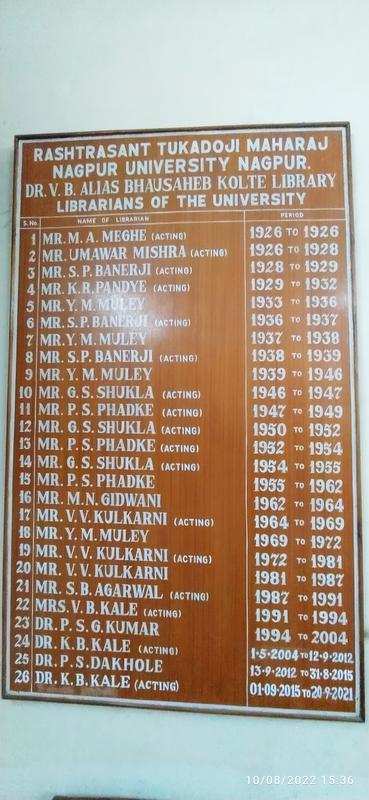 List of all the library in-charge (Pics: Sarfaraz Ahmed)