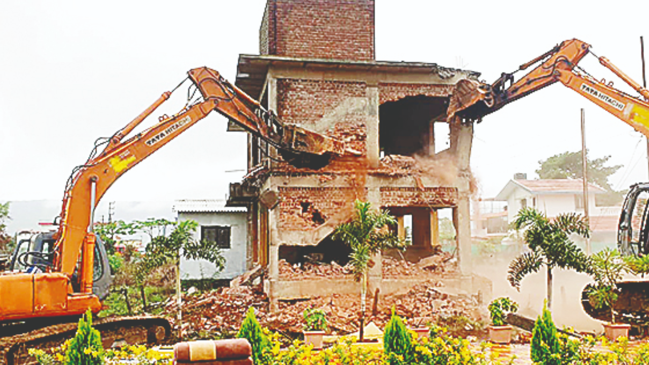 Demolition carried out by PMRDA in Maval taluka