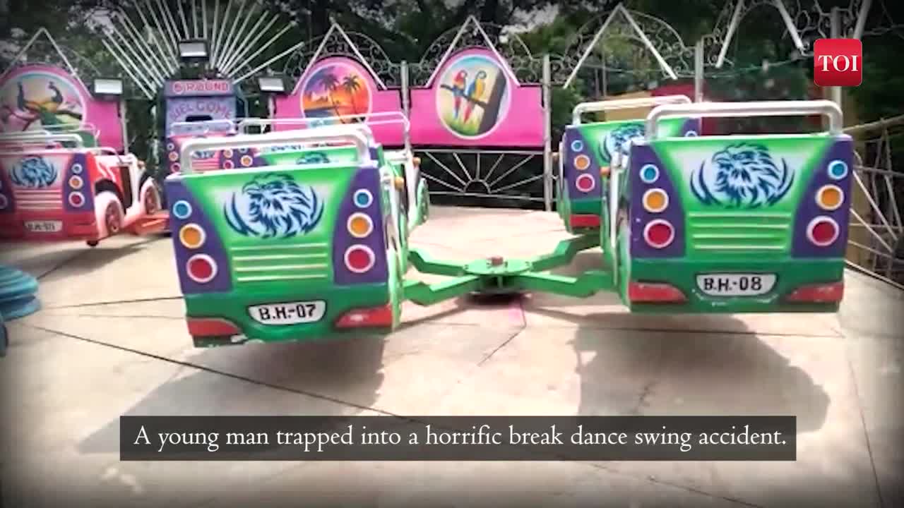 Watch An attempt to take a selfie with a break dance swing turns fatal, a man falls off the swing pic