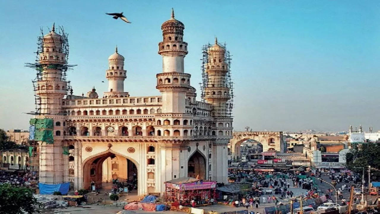 Hyderabad: Charminar inner walls in ruins, don't go by facade | Hyderabad News - Times of India