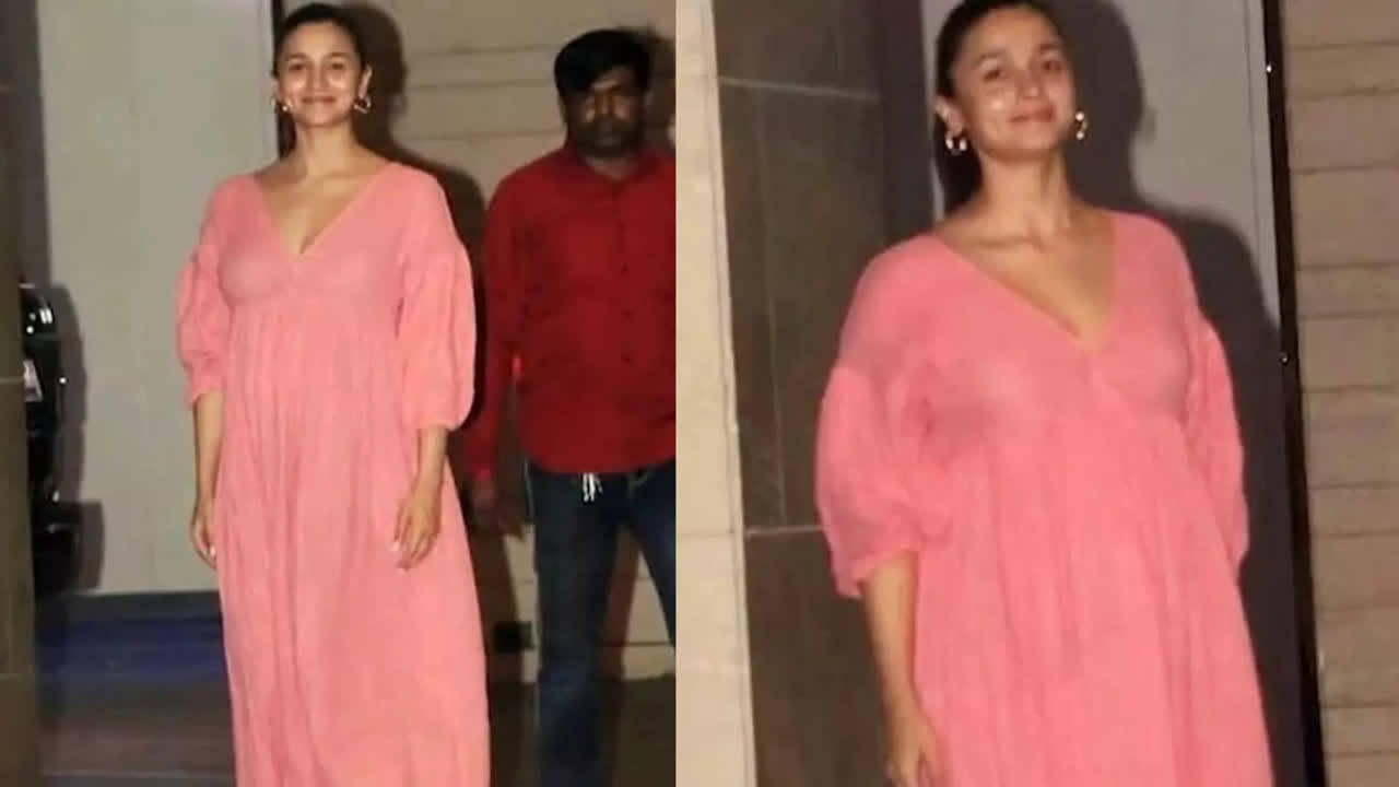 Mom-to-be Alia Bhatts pregnancy glow is unmissable in this pink maxi dress, fans say She is looking damn cute and adorable