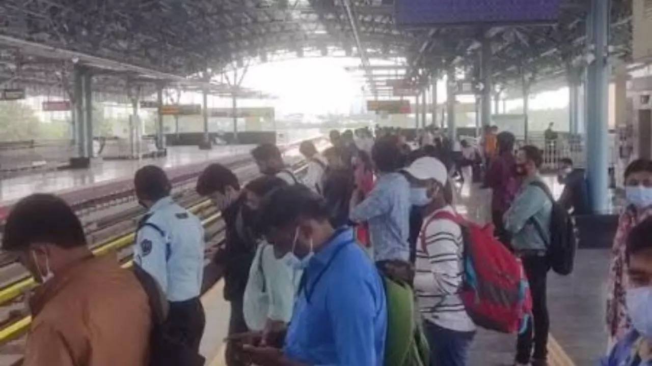BMRCL sources said a crack had developed on the track between Kengeri and Kengeri bus terminal stations near pillar no. 654.