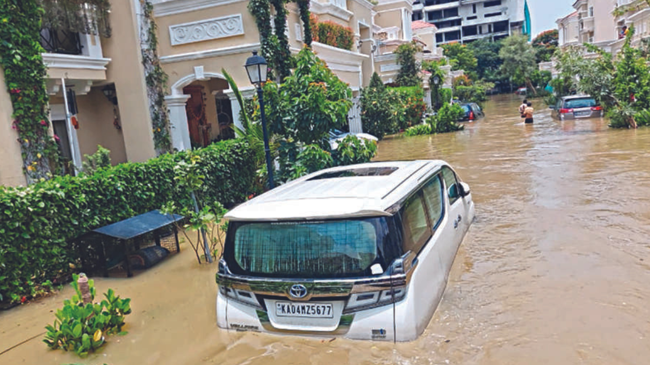 Recent flooding caused damage to many houses in Bengaluru 