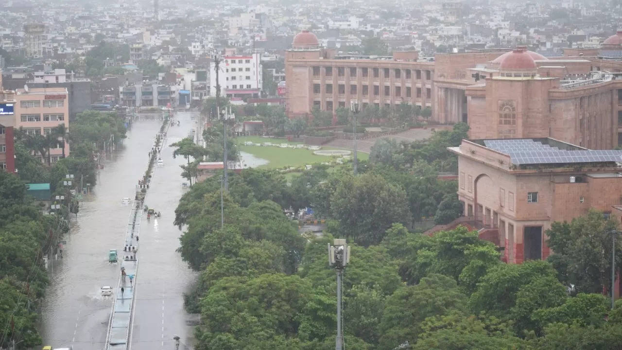 Last week, road leading to Allahabad High Court Lucknow bench was heavily flooded due to choked drains.