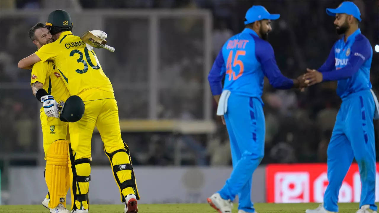 India vs Australia 1st T20I Australia tear into Indian attack, gun down 209-run target to take 1-0 lead | Cricket News - Times of India