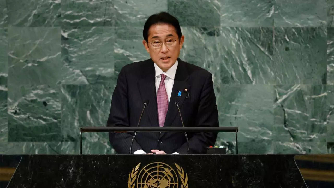 Prime Minister of Japan Fumio Kishida addresses the 77th session of the United Nations General Assembly, at U.N. headquarters, Tuesday, Sept. 20, 2022. (AP)