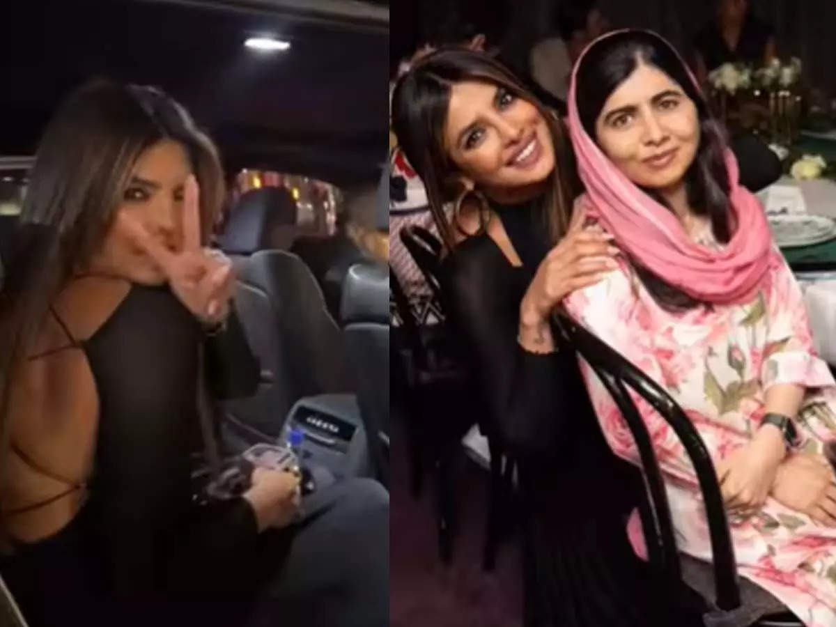 Video Priyanka Chopra enjoys a night out with husband Nick Jonas, Malala Yousafzai, Prabal Gurung and others in NYC Hindi Movie News