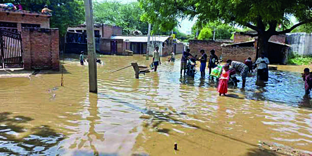 Floods in river Chambal resulted in massive destruction in at least 19 villages located along the riverbank