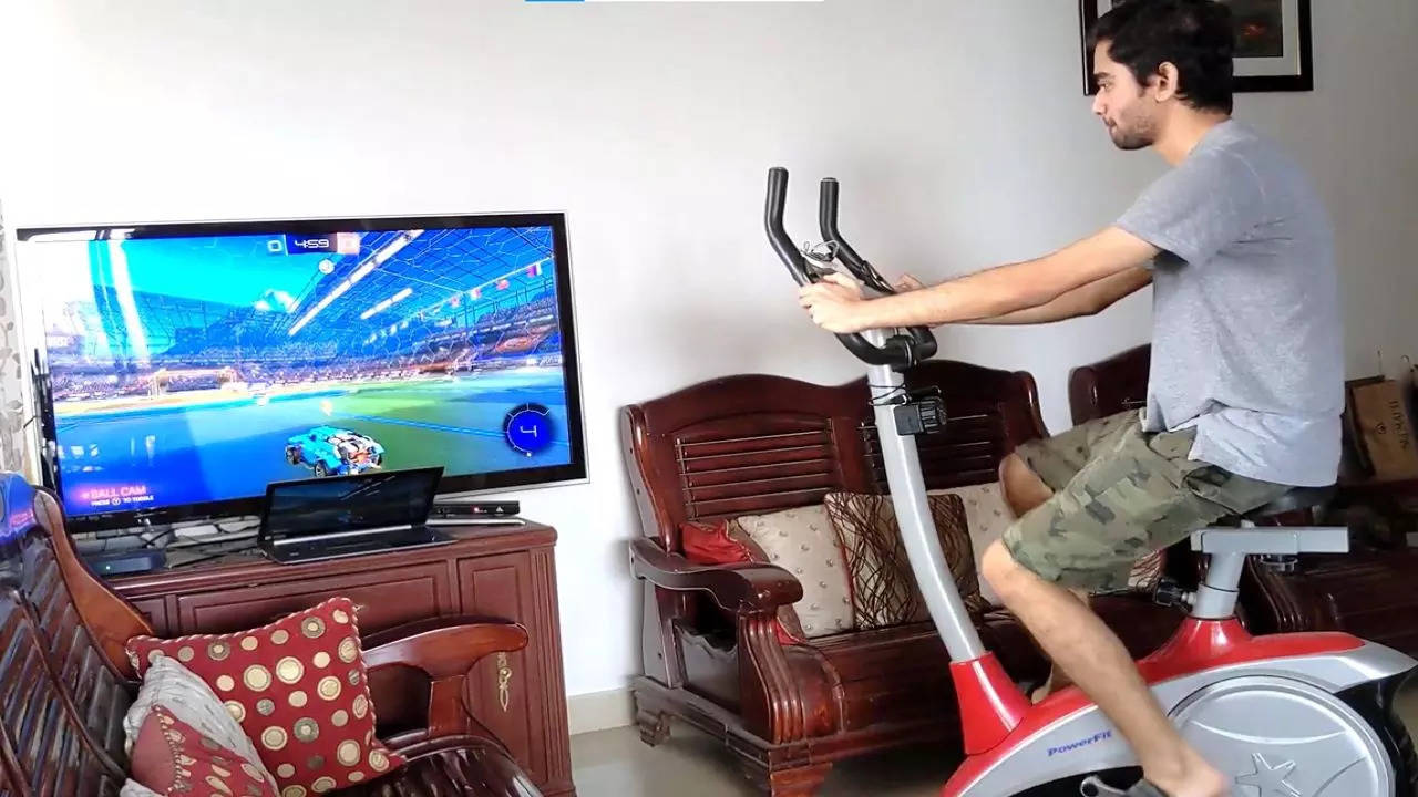 IIIT-H student used his exercise bike to control racing car in game