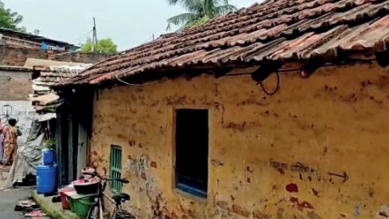 The home of Suma Naskar, arrested for helping accused Aamir Khan