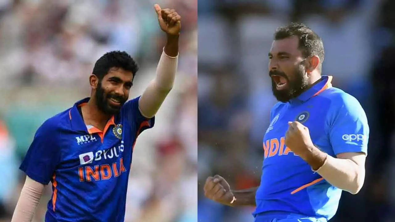 India fast bowlers Jasprit Bumrah, left, and Mohammed Shami (Agency Photos)
