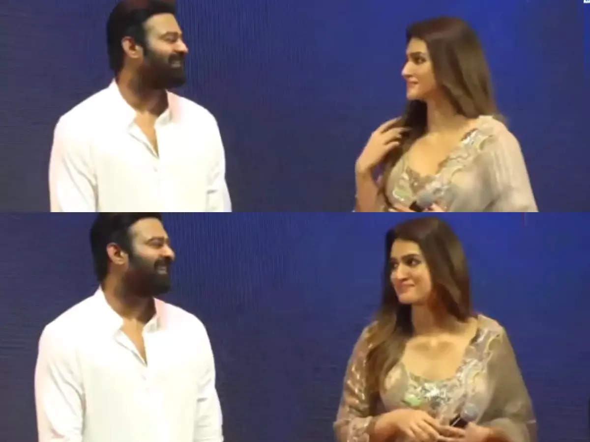 Amidst link-up rumours, Prabhas and Kriti Sanon's crackling chemistry at  'Adipurush' teaser launch has fans declaring 'They look good together' |  Hindi Movie News - Times of India