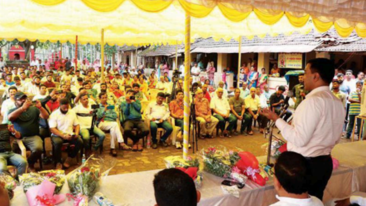 CM Sawant addressed a gathering in Sanguem on Wednesday