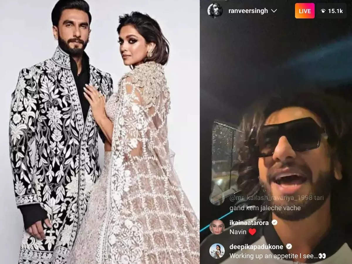Ranveer Singh (Adorably) Spamming Deepika Padukone's Instagram Live Is  Typical Ranveer