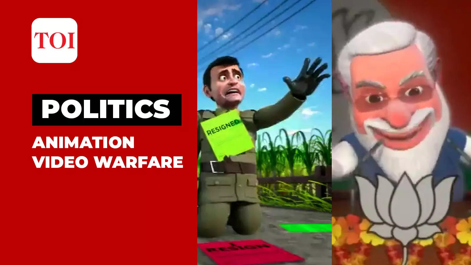 Watch: Congress and BJP in animation video war over Rahul Gandhi's Bharat  Jodo Yatra | News - Times of India Videos