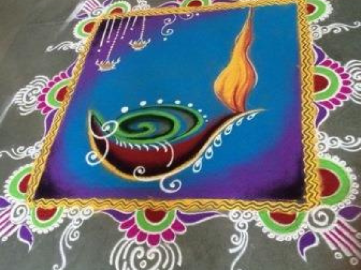 rangoli designs with theme go green