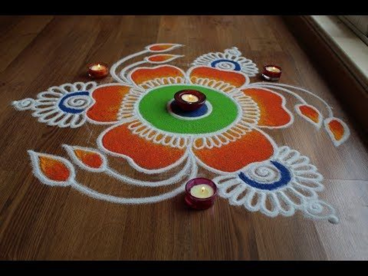 Diwali Rangoli Design: Happy Diwali 2022: Colourful rangoli designs for  this festive season | - Times of India