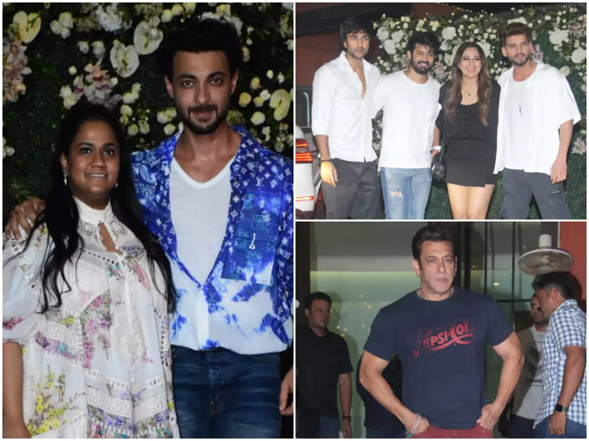 Salman Khan Spotted At Brother In Law yush Sharma S Birthday Bash Sonakshi Sinha Along With Boyfriend Zaheer Chunky Panday And Others Arrive In Style Hindi Movie News Times Of India