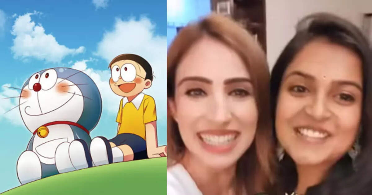 Doraemon, Nobita's voice artists meet in real life; Abhishek Nigam calls it a 'crossover we wanted but never knew' - Times of India Doraemon, Nobita's voice artists meet in real life; Abhishek Nigam calls it a 'crossover we wanted but never knew' - Times of India