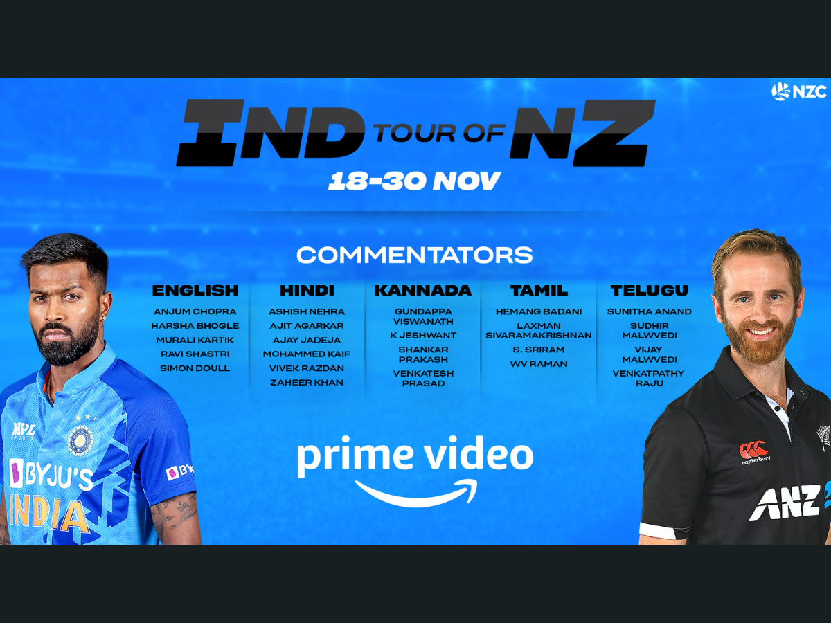Watch India Vs New Zealand LIVE on Prime Video in an immersive and localised flavour from November 18!