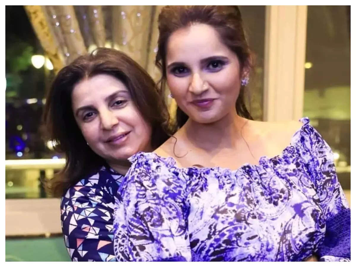 Sania Mirza looks stunning in a shimmery black gown as she celebrates her birthday with BFF Farah Khan - watch video Hindi Movie News