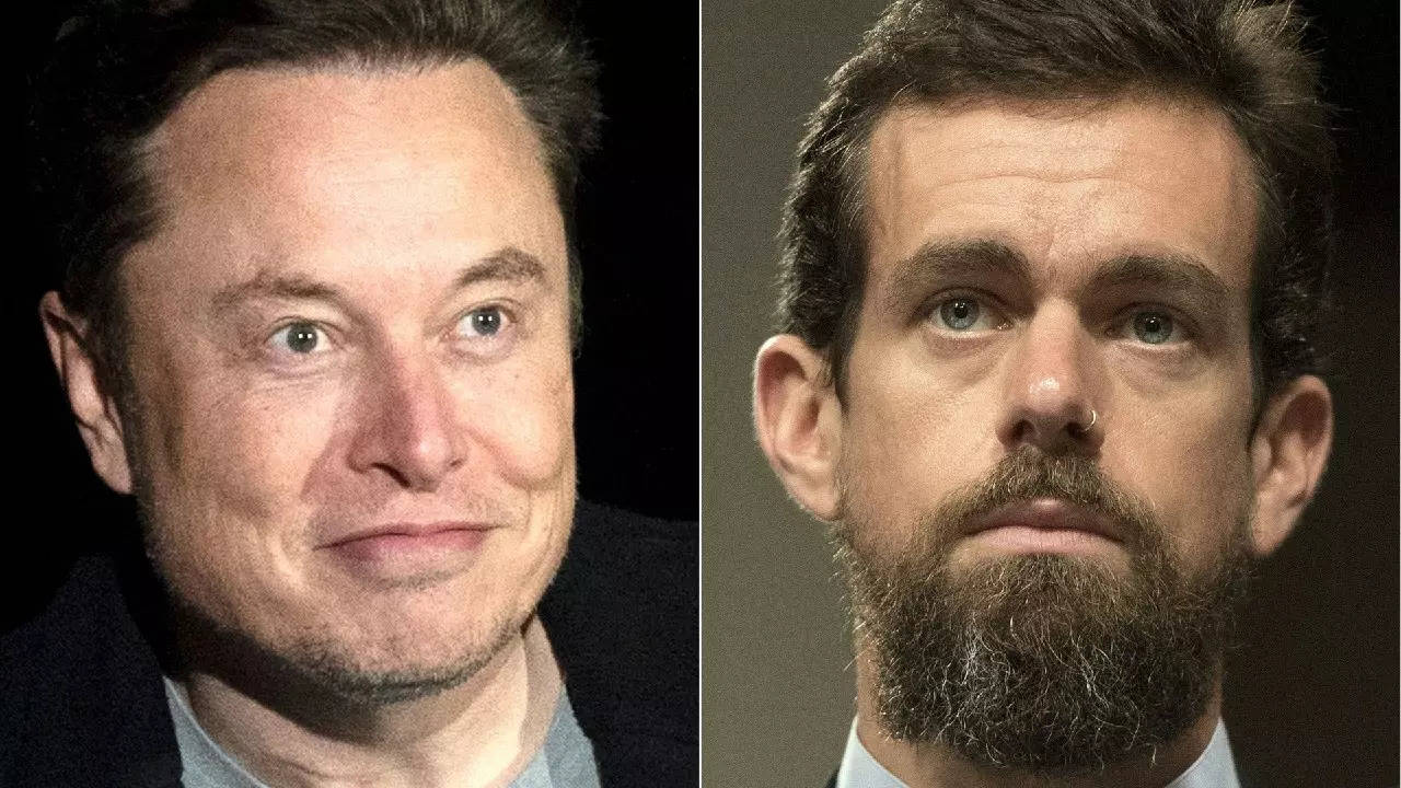 Elon Musk (L) and Twitter’s co-founder Jack Dorsey (File photo: AFP)